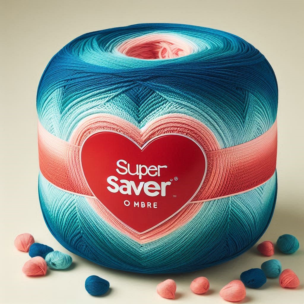 red heart supersaver ombre blue
